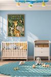 Jungle Friends Safari Hayvanları – Bebek Odası Temalı Çerçeveli Tablo | 3:4 Kanvas