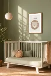 Sevimli Aslan Portresi – Minimalist İskandinav Bebek Odası Çerçeveli Tablo | 3:4 Kanvas
