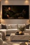 Rembrandt Tarzı Fidel Castro Devrimci Portresi – Tarihi ve Politik Figür Temalı Çerçeveli Tablo | Büyük Boy Kanvas (2:1)