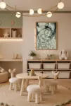 Battaniye Altına Saklanan Siyah Kedi – Minimalist Kedi Temalı Çerçeveli Tablo | 3:4 Kanvas