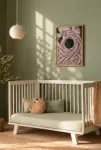 Pembe Battaniyede Uyuyan Kız ve Siyah Kedi – Sevimli Kedi Temalı Çerçeveli Tablo | 3:4 Kanvas