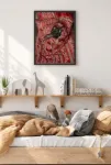 Kulaklıklı French Bulldog Köpek – Müzik Temalı Çerçeveli Kanvas Tablo | 3:4