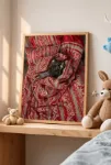 Kulaklıklı French Bulldog Köpek – Müzik Temalı Çerçeveli Kanvas Tablo | 3:4